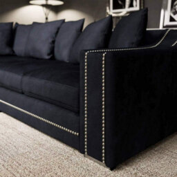 Furnishings For Less UK Kensington Deluxe Chenille Corner Sofa 3 - 4 Seater L Shaped Corner Sofa Left Hand Facing Charcoal - thumbnail 2