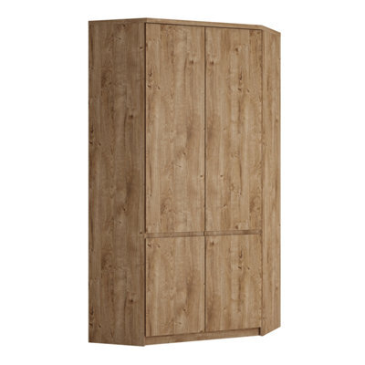 Furniture To Go Fribo Corner Wardrobe 2 Door In Golden Ribbeck Oak - image 1