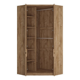 Furniture To Go Fribo Corner Wardrobe 2 Door In Golden Ribbeck Oak - thumbnail 3