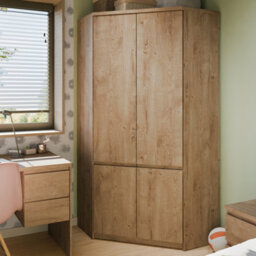 Furniture To Go Fribo Corner Wardrobe 2 Door In Golden Ribbeck Oak - thumbnail 4