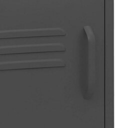 Berkfield Nightstand Anthracite 35X35X51 Cm Steel - thumbnail 8