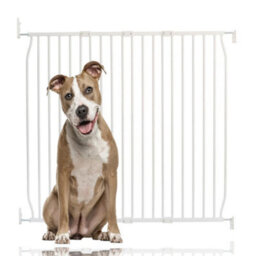 Bettacare Eco Screw Fit Pet Gate, White, 110Cm - 120Cm, Screw Fitted Dog Gate, Safety Gate For Puppy - thumbnail 1