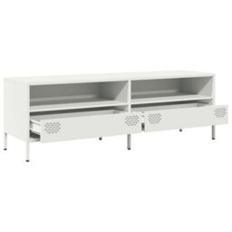 Berkfield Tv Cabinet White 135X39X43.5 Cm Cold-Rolled Steel - thumbnail 5