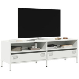 Berkfield Tv Cabinet White 135X39X43.5 Cm Cold-Rolled Steel