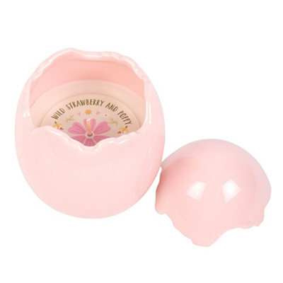 Something Different Wild Strawberry & Poppy Egg Shaped Scented Candle Pink (One Size) - image 1