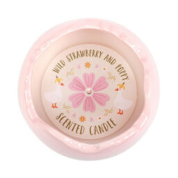 Something Different Wild Strawberry & Poppy Egg Shaped Scented Candle Pink (One Size) - thumbnail 3
