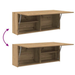 Walplus Bathroom Wall Cabinet Artisan Oak 100X25X40 Cm Engineered Wood - thumbnail 8