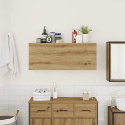 Walplus Bathroom Wall Cabinet Artisan Oak 100X25X40 Cm Engineered Wood - thumbnail 3