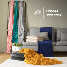 Livivo Single Fleece Blanket - Misty Grey - thumbnail 7
