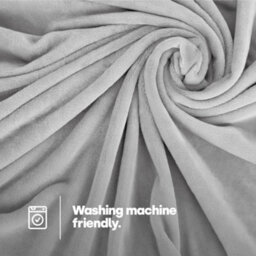 Livivo Single Fleece Blanket - Misty Grey - thumbnail 6
