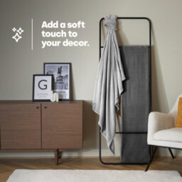 Livivo Single Fleece Blanket - Misty Grey - thumbnail 5