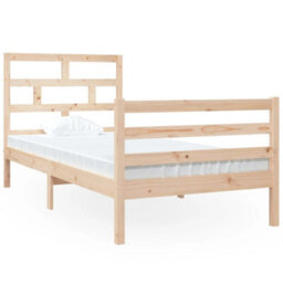 Berkfield Bed Frame Solid Wood 90X200 Cm 3Ft Single - thumbnail 2