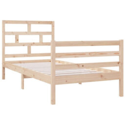 Berkfield Bed Frame Solid Wood 90X200 Cm 3Ft Single - thumbnail 3