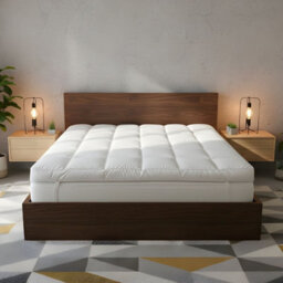Opulent Home Duck Feather & Down Mattress Topper - Extra Thick, 100% Cotton T240 Down-Proof Cover - Super King - thumbnail 1