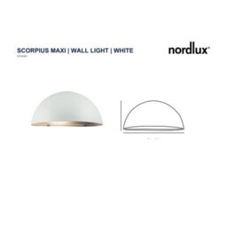 Nordlux Scorpius Outdoor Metal Wall Light Weatherproof White,mains - thumbnail 3