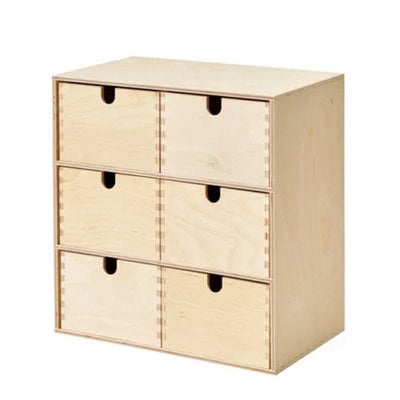 31X18X32 Cm Multi Use Mini Wooden Chest Of 6 Drawers - image 1