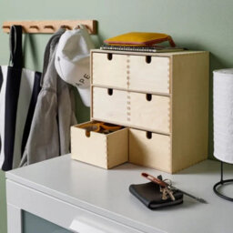 31X18X32 Cm Multi Use Mini Wooden Chest Of 6 Drawers - thumbnail 3