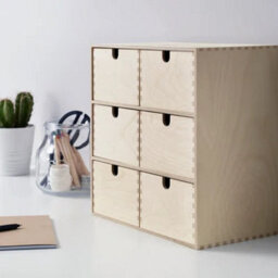 31X18X32 Cm Multi Use Mini Wooden Chest Of 6 Drawers - thumbnail 4