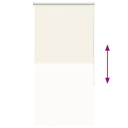 Berkfield Roller Blind Blackout Off White 65X150 Cm Fabric Width 60.7 Cm Polyester - thumbnail 9
