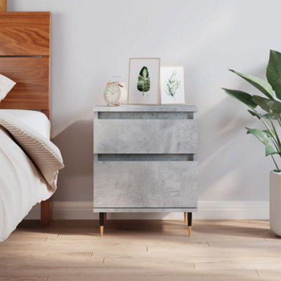 Berkfield Bedside Cabinet Concrete Grey 40X35X50 Cm Engineered Wood - image 1