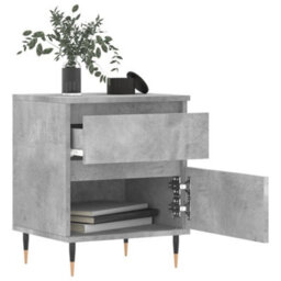 Berkfield Bedside Cabinet Concrete Grey 40X35X50 Cm Engineered Wood - thumbnail 3