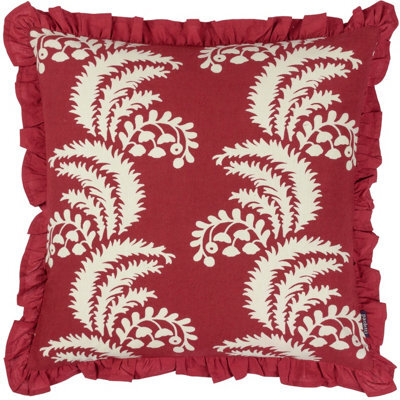 Paoletti Montrose Floral Pleated Polyester Filled Cushion - image 1