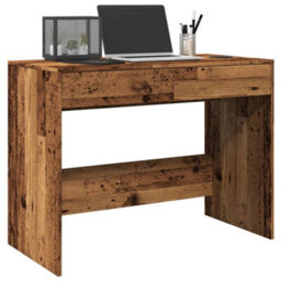 Berkfield Durable Desk Old Wood 101X50X76.5 Cm Engineered Wood - thumbnail 2