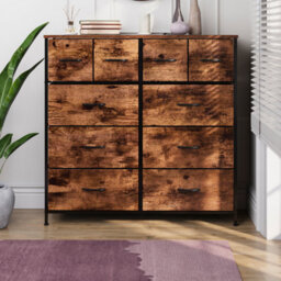 Lassic Vida Designs Chorley 10 Drawer Fabric Ukfr Chest Of Drawers, Rustic Brown - thumbnail 5