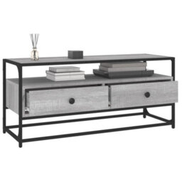 Berkfield Durable Tv Cabinet Grey Sonoma 100X35X45 Cm Engineered Wood - thumbnail 4