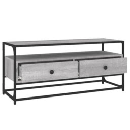Berkfield Durable Tv Cabinet Grey Sonoma 100X35X45 Cm Engineered Wood - thumbnail 5