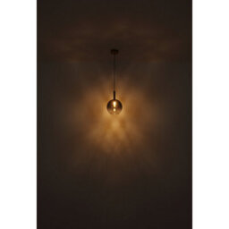 Luminosa Lighting Luminosa Elisabeth Dome Slim Pendant Ceiling Light Brass-Coloured Smoke Glass Shade 1X G9 - thumbnail 5