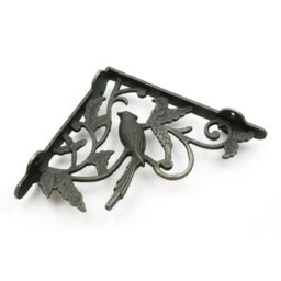Oakcrafts - Pair Of Antique Cast Iron Decorative Bird Shelf Brackets - 180mm X 190mm - thumbnail 1