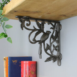 Oakcrafts - Pair Of Antique Cast Iron Decorative Bird Shelf Brackets - 180mm X 190mm - thumbnail 2