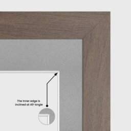 AK Frames 20X14 Walnut Sleek Multi Photo Frame With Silver Mount - Holds 2 Apertures (2X) A4 Photos - thumbnail 7