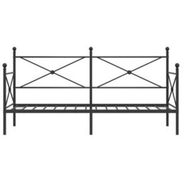 Berkfield Day Bed Without Mattress Black 75X190 Cm Steel - thumbnail 5