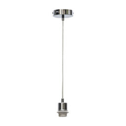 First Choice Lighting Set Of 2 Carss - Polished Chrome Ceiling Pendants For Easy Fit Shades - thumbnail 2