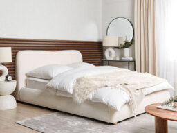 Beliani Ottoman Bed Boucle Blagnac 160 X 200 Cm (Eu King Size) Off-White - thumbnail 2