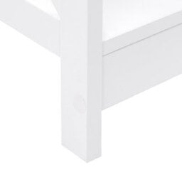 Wyld And Coco Nordic Home White Sideboard 100 X 30 Cm With 1 Drawer And 2 Shelves Country Style - thumbnail 8