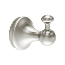 Plum&clay Ashford Nickel Traditional Bathroom Wall Mounted Single Bathroom Robe Towel Hook - thumbnail 1