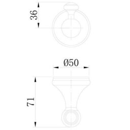 Plum&clay Ashford Nickel Traditional Bathroom Wall Mounted Single Bathroom Robe Towel Hook - thumbnail 2
