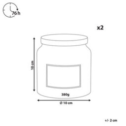 Beliani Set Of 2 Scented Candles Absolute Alchemy Soy Wax Fruity Notes Fresh Notes - thumbnail 3