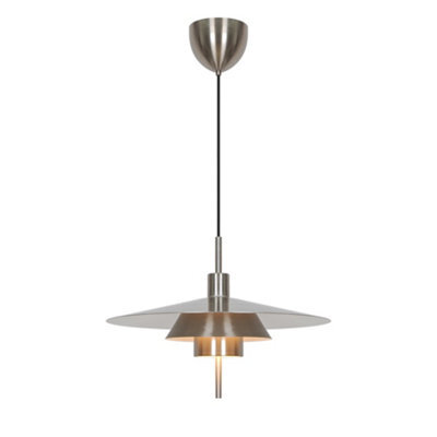 Nordlux Latika Indoor Pendant Light Silver Metal E27 Layered Shades - Mains Powered, Ip20 - image 1