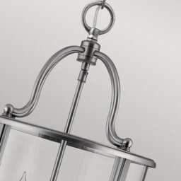 Luminosa Lighting Elstead Gentry 4 Light Medium Ceiling Lantern Pendant Pewter, E14 - thumbnail 3