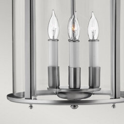 Luminosa Lighting Elstead Gentry 4 Light Medium Ceiling Lantern Pendant Pewter, E14 - thumbnail 4