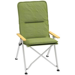 Outsunny Padded Camp Chair Outdoor High Back Folding Recliner With Bag Green - thumbnail 2