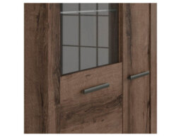 Arte Balin 101 Cm 2 Door Display Cabinet With Led Lights Oak Monastery - thumbnail 5