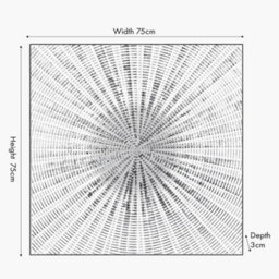 Pacific Lifestyle Light Grey And Gold Metal Starburst Wall Art - thumbnail 7