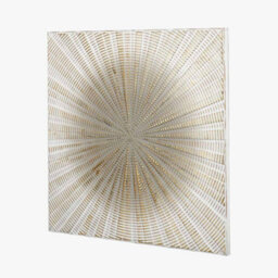 Pacific Lifestyle Light Grey And Gold Metal Starburst Wall Art - thumbnail 5