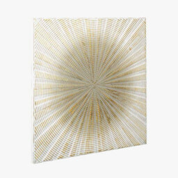 Pacific Lifestyle Light Grey And Gold Metal Starburst Wall Art - thumbnail 4
