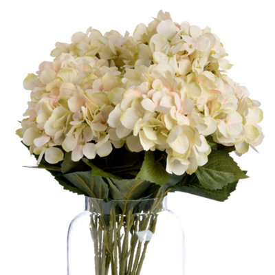 Hill Interiors Faux Hydrangea Bouquet Cream/green (One Size)